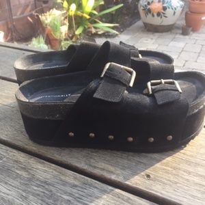 Intentionally Blank Cooper Platform Sandals Black